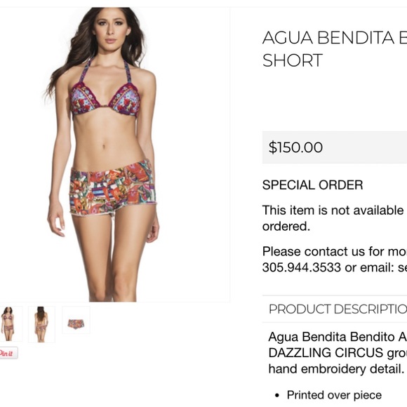 VINTAGE AGUA BENDITA SHORTS - Picture 6 of 8